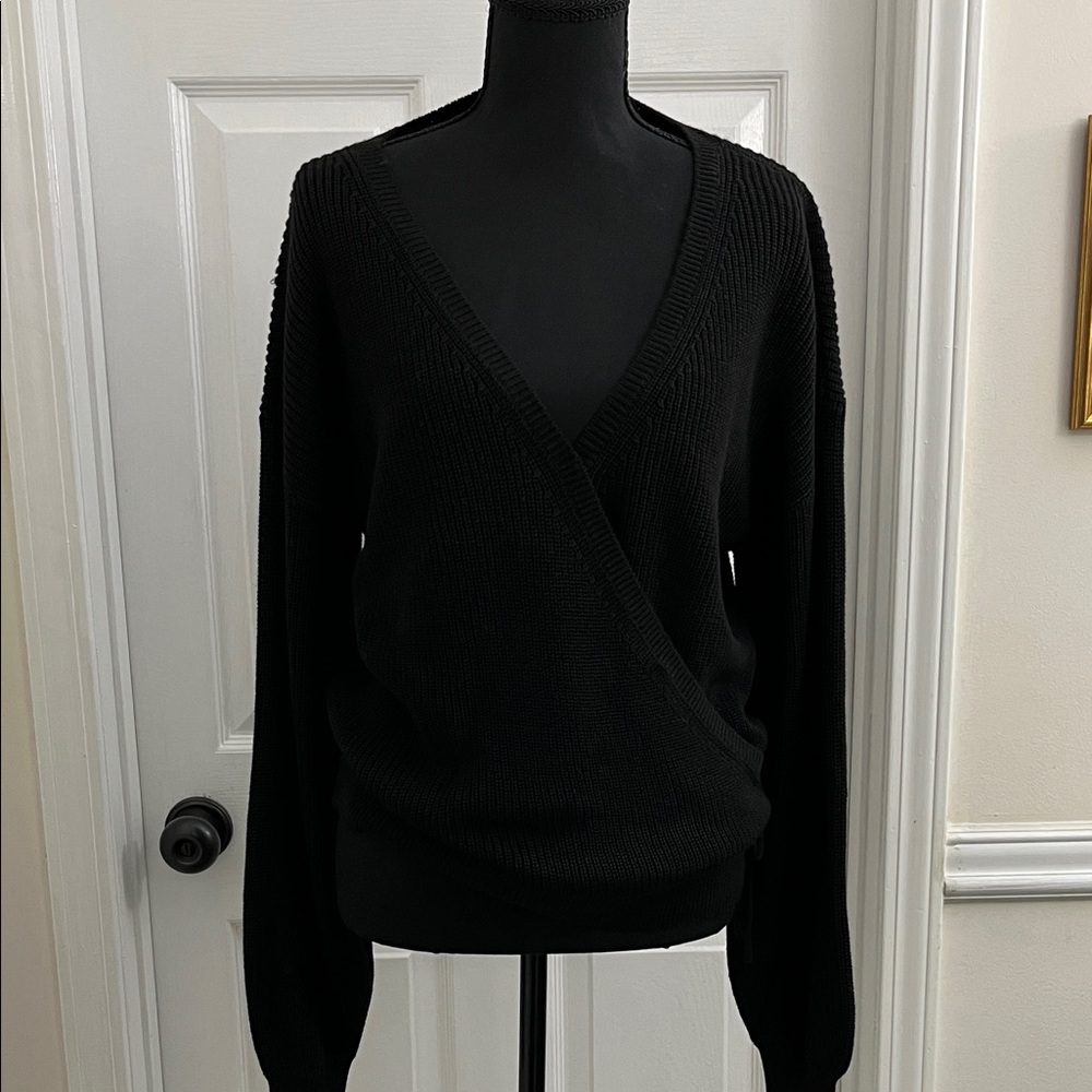 Gentle Fawn Black V-Neck Sweater